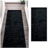 Siunwdiy Tappeto Cucina Nero passatoia Cucina Antiscivolo Lavabile Tappeto Ingresso Interno Moderno Tappeto Cucina 3 Metri tappeti per Cucina Lunghi (60x345cm, Black Nero)