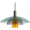 LEDKIA LIGHTING - Lampada a Sospensione Vetro Dolly | Design Vintage Elegante | Compatibile E27 | Ideale per Cucina, Soggiorno, Camera | Multicolore, Vetro, Metallo