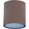 VR VETRINEINRETE Vetrineinrete® Applique da soffitto a cilindro per esterno moderno lampada plafoniera con attacco GU10 per balcone terrazzo patio IP54 (Rosso Ruggine)