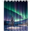 YNIOFU Tende Oscuranti Paesaggio notturno stellato dell'aurora boreale Stampa 3D Tenda Oscurante Finestra Termica Isolante Con Occhielli Per Interni Tende Modern L 60x A 140cm x2