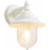 TEKHOME Applique da Esterno E27 IP44, Lampada da Parete Classica in Alluminio e PC, Attacco E27 (Lampadina no), Impermeabile per Facciata, Balcone e Giardino - Bianco/Grigio B247 (BIANCO)