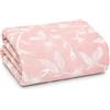 Vionara Home Trapuntino Copriletto Jacquard Double-Face, Matrimoniale 250x250 cm, Imbotittura 80gr/mq, Copriletto Trapuntato Bi-colore (Fioralba - Rosa)