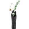 Sziqiqi Ferro 6° Anniversario Regalo per Lei - Romantica Statua di Coppia Scultura d'Amore in Metallo Decorativa Nera Astratta Piccole Figurine Decorazione per Casa Donne Moglie Amico Fidanzato Lui