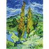 liziciti Kit di Pittura Diamante 5D per Adulti, Trapani Completi Capolavori di Van Gogh Ricamo Punto Croce con Strass 30x40cm (Albero di Pioppo)