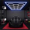 Sedtonmu Luci Esagonali LED Garage 6000K Luci LED Nido D'ape Plafoniera da Garage Esagonali per Garage Cantina Magazzino Salone di Bellezza per Auto Negozio di Dettagli per Auto,D
