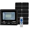Generico LED Solare 1000W da Esterno, 7500K Luce Bianca Fredda, Alta Luminosità con Pannello Solare e Telecomando, Impermeabile IP66, Sensore Crepuscolare per Giardino