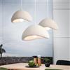 Lfoute Lampada A Sospensione Wabi-Sabi Creativa Lampadario Moderna Bianco Opaco Stile Nordico Lampada In Cemento E27 Lampada Per Camera Da Letto Soggiorno Sala Da Pranzo Cameretta Cucina(30cm)