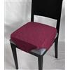 GC ARREDOCASA 6 Cuscini Sedie Cucina Coprisedia, Cuscini Coprisedia Imbottiti Modello MELANGE, Cuscini Per Sedie Da Cucina con Alette, (Bordeaux, Modello Alette)