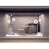 Generico vetrofania adesivo vetrina albero natale merry christmas ADESIVI fiocchi vetrina negozi natalizia v17 (BIANCO)