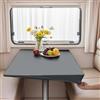 VFGFDJNDFX Copritavolo Rettangolare Con Bordo Elastico Per Camper, Tovaglia Antimacchia Impermeabile PVC, Moderna Jacquard PU Tovaglie (Grigio C,100 * 100cm(quadrata))
