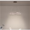 JIAODIE Lampadario Anello Cerchio,LED Dimmerabile Lampade A Sospensione Sala da Pranzo Luci per Tavolo da Pranzo, Isola della Cucina,Soggiorno (Color : Marrone, Dimensione : 1 ring/80CM/48W)