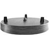 LEDSone Multi Outlet - Rosone da soffitto a 3 punti, in ottone, a goccia multipla, per soffitto o plafoniera a sospensione, illuminazione industriale vintage (Argento Spazzolato - 1 confezione)