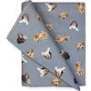 Tex family TOVAGLIA in cotone CANI grigio scuro - Cm. 140x140 x4 persone