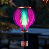 Festive Lights - Lanterna a globo ad aria calda a LED SMD da appendere all'aperto, 45 cm, luce da giardino con effetto vetro pastello, luce da giardino in fiamme con manico
