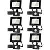 Aigostar- 6 Pz Faretto Led da Esterno con Sensore di Movimento,20W 1650LM Faro LED Esterno,Bianco Freddo 6500K,IP65 Impermeabile Faretti LED per Giardino, Cortile,Patio,Garage