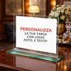 D&Vlab Trofeo in Cristallo Rettangolare con targa Personalizzata Foto Logo Scritte - Ideale Per Premiazioni Gare Eventi Laurea Anniversario Pensionamento - 22x17 cm (Bianca)