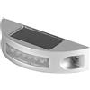 Gsycle Segnapasso solare per esterni, lampada da gradino stradale a energia solare in fusione di alluminio con 6 LED per, per giardino (lampo bianco)