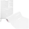 DecoMeister Pellicola Adesiva Tinta Unita per Mobili 50x500 cm - Carta Adesiva Lavabile per Cucina e Bagno - Ideale per Rinnovare Armadi, Tavoli e Porte - Bianco Lucido