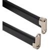 LEDKIA LIGHTING Profilo Alluminio Barra Appendiabiti per Armadio per Strisce LED fino a 12mm Nero 2 m Nero traslucido