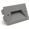 damastoreitalia Universo Faretto segnapassi da esterno lampada da muro IP65 LED 3W ad incasso per scatola cassetta 503 scale giardino viale gradini nero bianco o grigio (Grigio - Bianco Naturale 4000K)