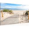 Runa Art Quadro Spiaggia Mare Moderni Murale - Made in Germany - Panorama Beige Blu Soggiorno 607314b