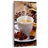 ARTTOR Quadri Moderni Soggiorno Caffè nero colazione cioccolato Quadro su Tela Verticale 65x120cm Stampe da Parete Camera da Letto 1 pezzo Wall Art Canvas Grandi Decorazione Murale Immagini PA65x120-2152