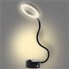 JUTTAUTO Lampada da lettura a LED da 5 W, con tubo girevole a 360°, lampada da parete a 12 V, a collo d'oca, flessibile, per camper, barca, camera da letto, 1 pezzo