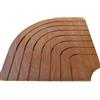 Onlywood Pedana doccia angolare legno marino okumé lato cm 74 per piatti lato 90 cm