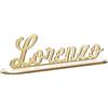 DC DEBORA CARLUCCI Debora Carlucci Scritta Nome Personalizzata con Base in Plexiglass Specchiato Color Oro 20 cm 100% Made in Italy Idea Regalo,Bomboniera,Segnaposto Personalizzabile