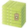 Lavea® 6 Lavette Bagno 30x30 cm in Spugna di Cotone Bio 100% Morbidi e Assorbenti, per Casa Hotel Spa - Ideali anche come Asciugamano Viso e Bidet - Verde mela