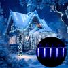 Monzana Catena Luminosa Led Stalattiti di Ghiaccio Blu Interno Esterno 80 Stalattiti 13m Ghirlanda Luci