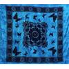 Seamar Telo Copritutto Grande Farfalle 100% Cotone Indiano Stampato 210x240 cm (Azzurro)