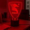 Generico Lampada in Plexiglass con Base Nera Disegno Logo Salernitana CalcioNome Personalizzato Decor Night Light LED Luce Camera 7 Colori