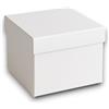 Aurora Store.it 10 Scatole in Cartone con Coperchio Bianco Pieghevole Fai da Te 20x20x10 cm bomboniera Matrimonio Battesimo Comunione Regalo Muffin Porta Confetti