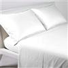 GC ARREDOCASA Set Lenzuola Letto Misura Francese - Bianco - 100% Cotone Quadrifoglio - Un Completo Lenzuola Letto Matrimoniale Cotone Made in Italy (Mis. Francese/Queen Size)