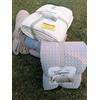 Pago Poco Copriletto Trapunta Primavera-Estate SINGOLO Misura 170x260 100% PURO COTONE a Nido D'ape !!!!!! (BLU)
