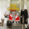 kina - UVNT0198 Vetrofanie Natalizie Adesivi Decorazione Vetrine Negozi Trasparente Removibile Riposizionabile - Babbo Natale Ing Merry Christmas Buone Feste Happy New Year 90x35 cm