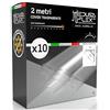 Eurocali Cover Angolare Profilo alluminio per Strisce LED MEDUSAFLEX mod. Aurelia 2 Metri - Trasparente - Made in Italy in Policarbonato stabilizzato UV certificata UL94HB - Pacco da 10