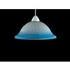 Generico Lampadario a sospensione classico in vetro 1 luce Girella Celeste D.30 cm lampada da soffitto in vetro per cucina bagno camera soggiorno scala corridoio