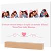 Woopers Targa Regalo Festa della Mamma con Foto e Dedica. Targa Fotografica Personalizzata Mamma