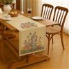 Generico FORTE - Runner da Tavolo 45x140 Fantasia Floreale in Tessuto Gobelin, Centrino Moderno Centro Tavola Cucina, Copritavolo Made in Italy (Pasqua)