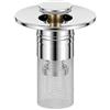 TopHomer 1 tappo per lavello con raccogli capelli, tappo di scarico per lavabo, filtro pop-up per bagno, ricambio per fori di scarico da 28-32 mm