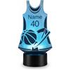Optechvisual Lampada LED da basket personalizzata, idea regalo per appassionati di basket e giocatori, come decorazione e luce notturna con nome e numero a scelta