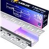 LASLUX Profilo per cartongesso a LED, 2 m × 10, profilo a LED, 64,2 × 13,8 mm, larghezza interna 21 mm, per strisce e luci da soffitto