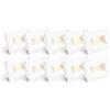 Partenopea Kit 10 Faretto segnapassi da esterno lampada da muro IP65 LED luce bianca calda naturale fredda cct 5w 300 Lumen ad incasso per scatola cassetta 503 scale giardino viale gradini (Bianco, kit 10 )