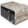 Russo Tessuti Coprifornetto Telo Microonde Fornetto Porta Mestoli Oggetti Cuori Paris Love-Beige