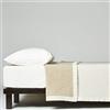 LANEROSSI Coperta Matrimoniale Maxi Serenella, coperta in cashmere e lana vergine, 230x270 cm, Bianco/Beige