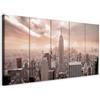 murando Quadro New York 225x90 cm 5 pezzi Stampa su tela XXL Immagini moderni Murale Fotografia Grafica Decorazione da parete Skyline NYC Citta City Manhattan d-B-0081-b-p