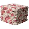 Casatessile Cuscino per Sedia sfoderabile con Alette Jacquard Anais Cuscini Cucina cm 40x40 Imbottitura Alta 3,5 - Bordeaux, Set 6 PCS