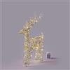 EDG Enzo De Gasperi Decorazione Natalizia Luminosa Renna Intreccio 50 Microled 50x13cm Oro